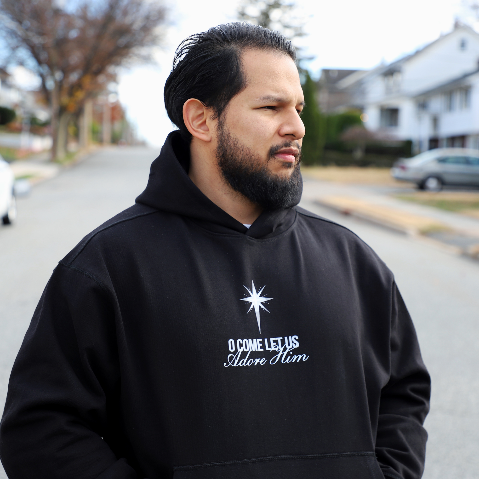 O Come Let Us Adore Him Hoodie- Adult